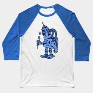 robot blue in love Baseball T-Shirt